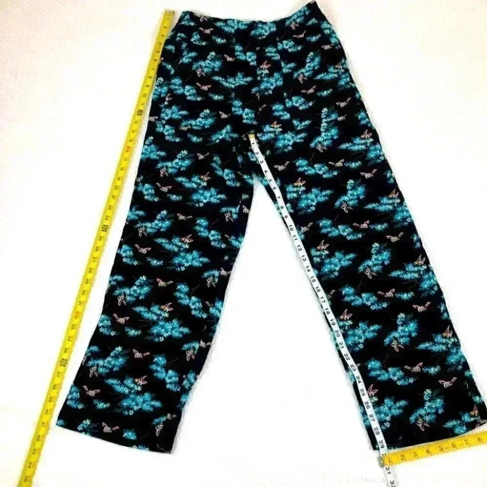 J.Crew Sz 8 Silk straight-leg pant in botanical bees print NWT - Picture 5 of 12